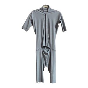 Johanna Parv Designer Stretchy Nylon Sprint Jumpsuit Grey new without tag Sz L